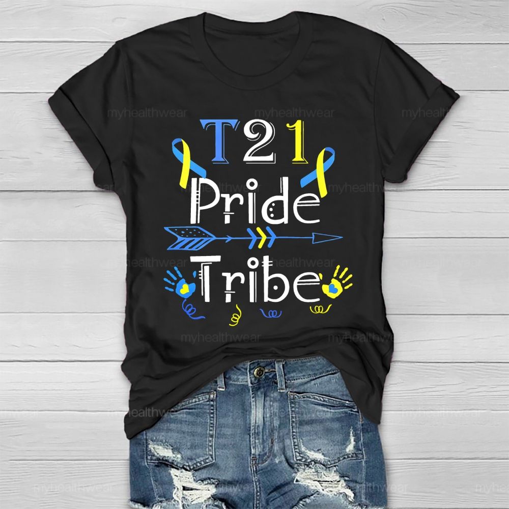 Down Syndrome Awareness T21 Pride Tribe Healthwear T-shirt