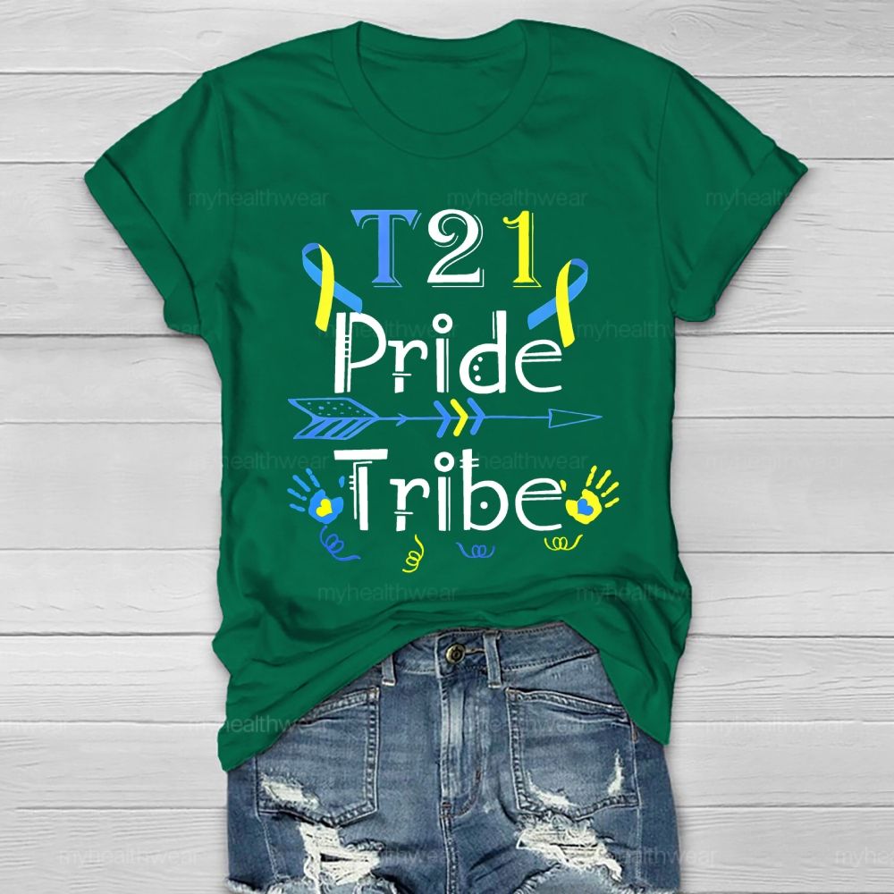 Down Syndrome Awareness T21 Pride Tribe Healthwear T-shirt