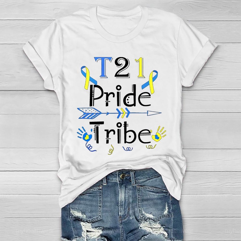 Down Syndrome Awareness T21 Pride Tribe Healthwear T-shirt