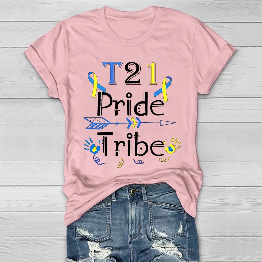 Down Syndrome Awareness T21 Pride Tribe Healthwear T-shirt