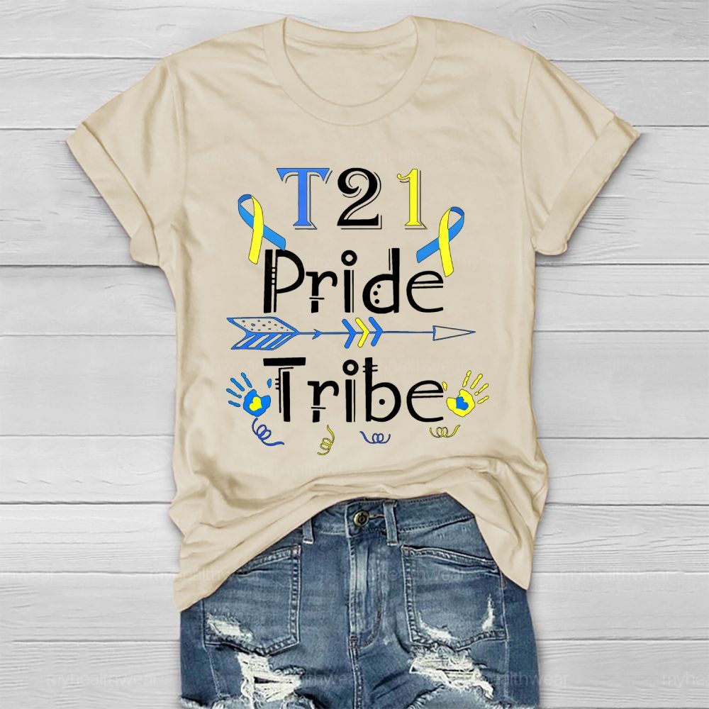 Down Syndrome Awareness T21 Pride Tribe Healthwear T-shirt