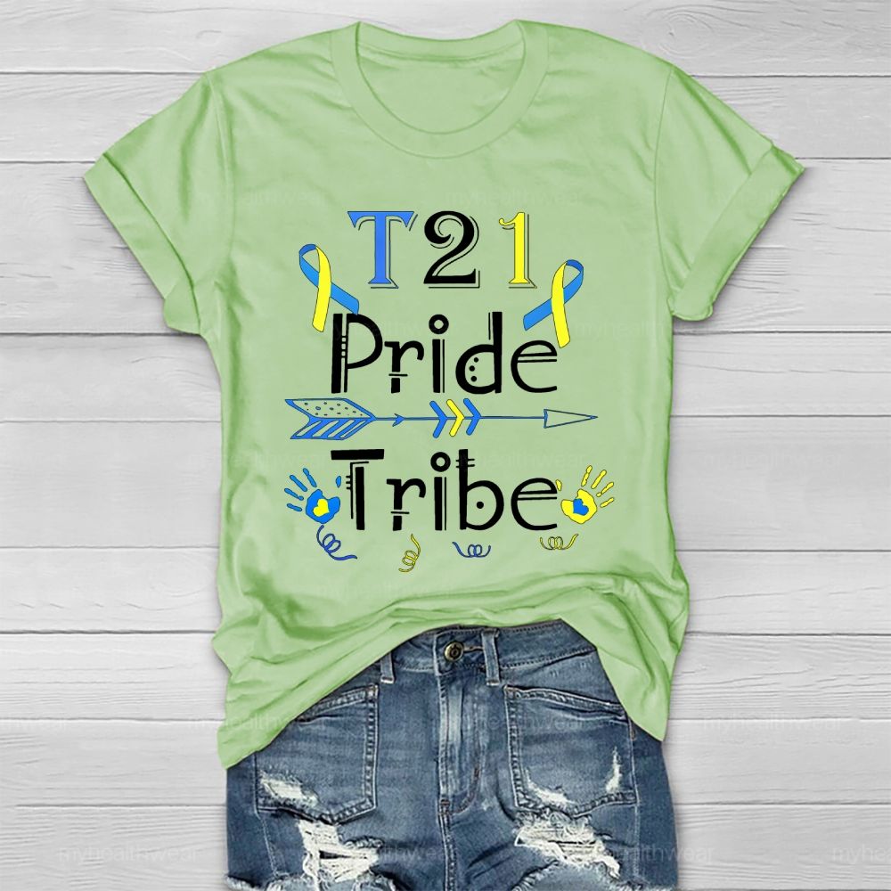 Down Syndrome Awareness T21 Pride Tribe Healthwear T-shirt