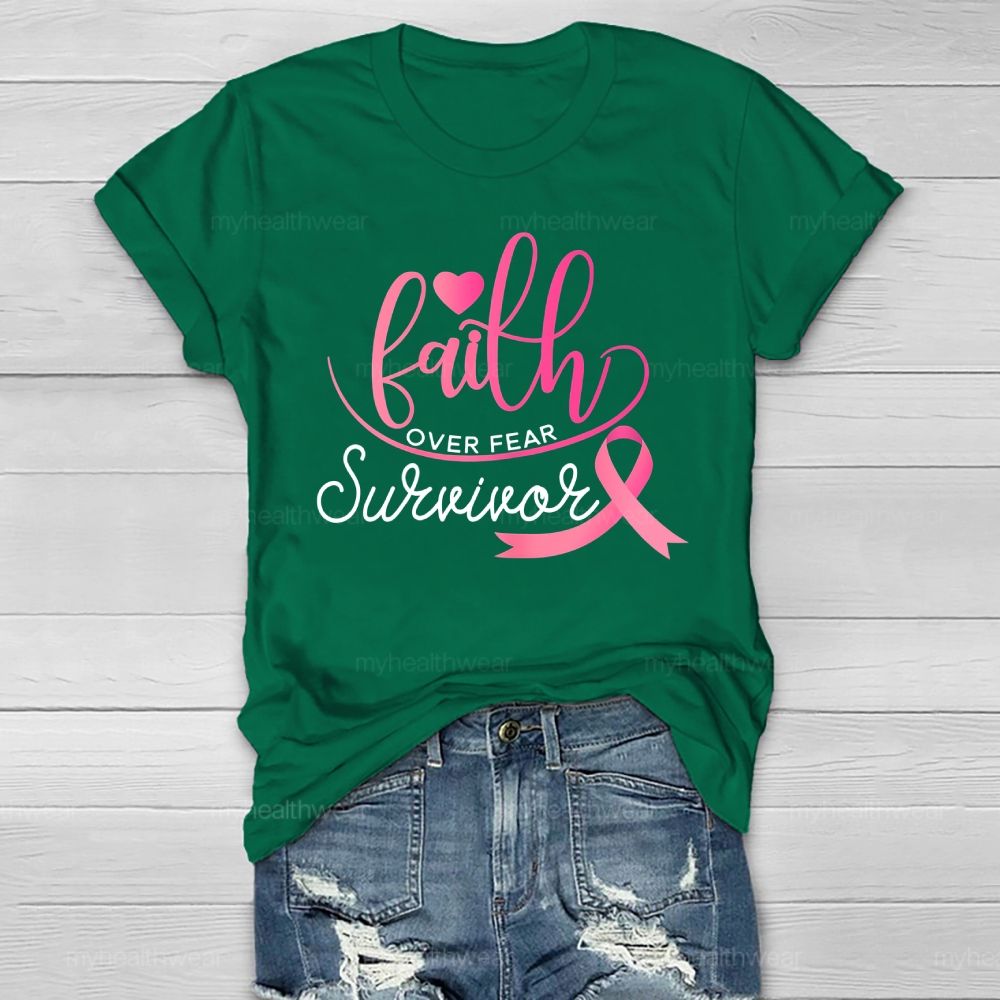 Faith Over Fear Survivor Healthwear T-shirt