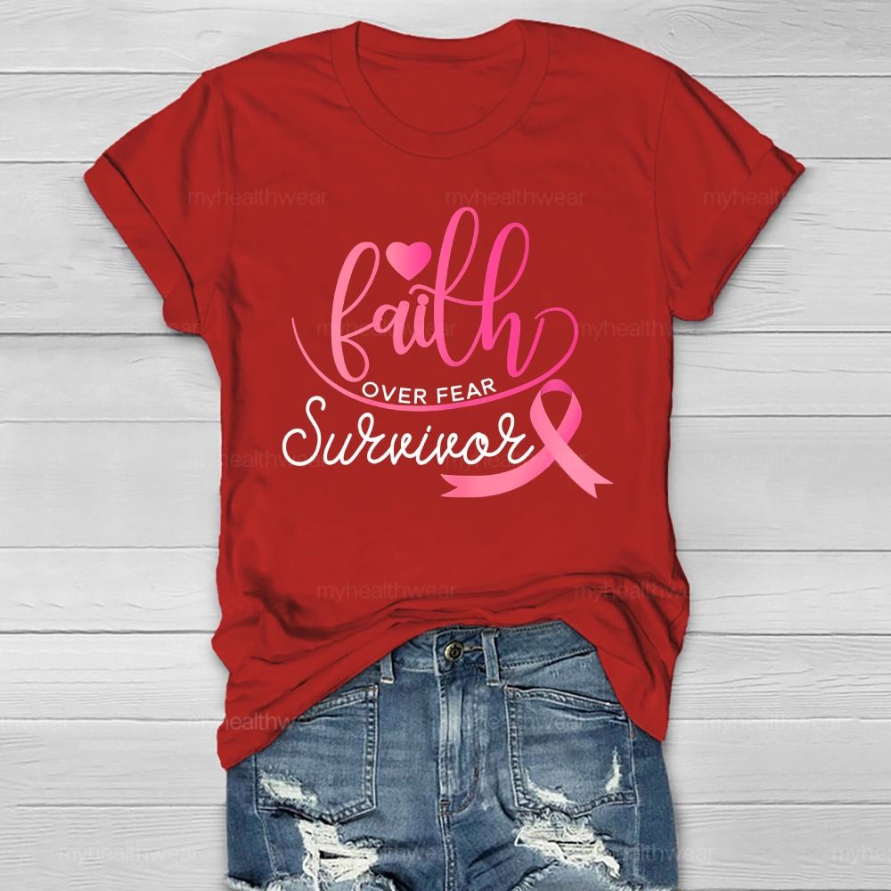 Faith Over Fear Survivor Healthwear T-shirt