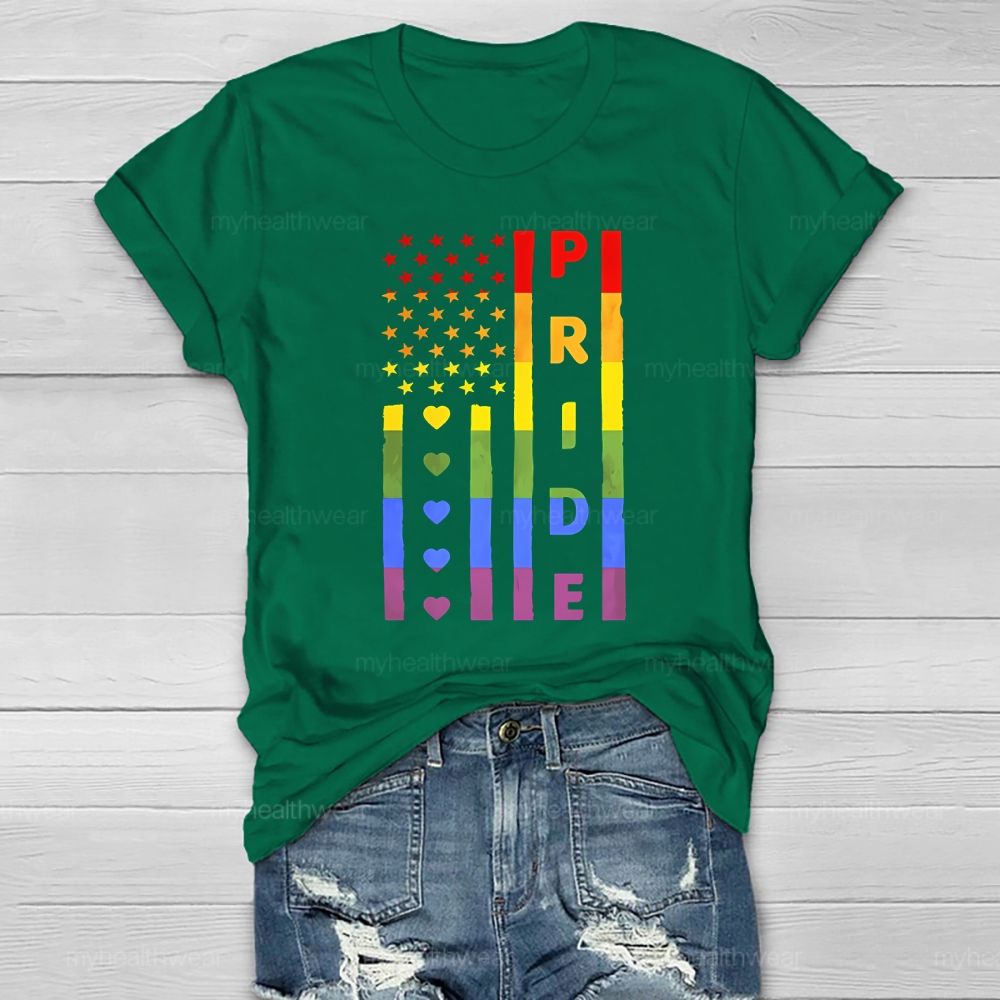 Pride Month Flag Healthwear T-shirt
