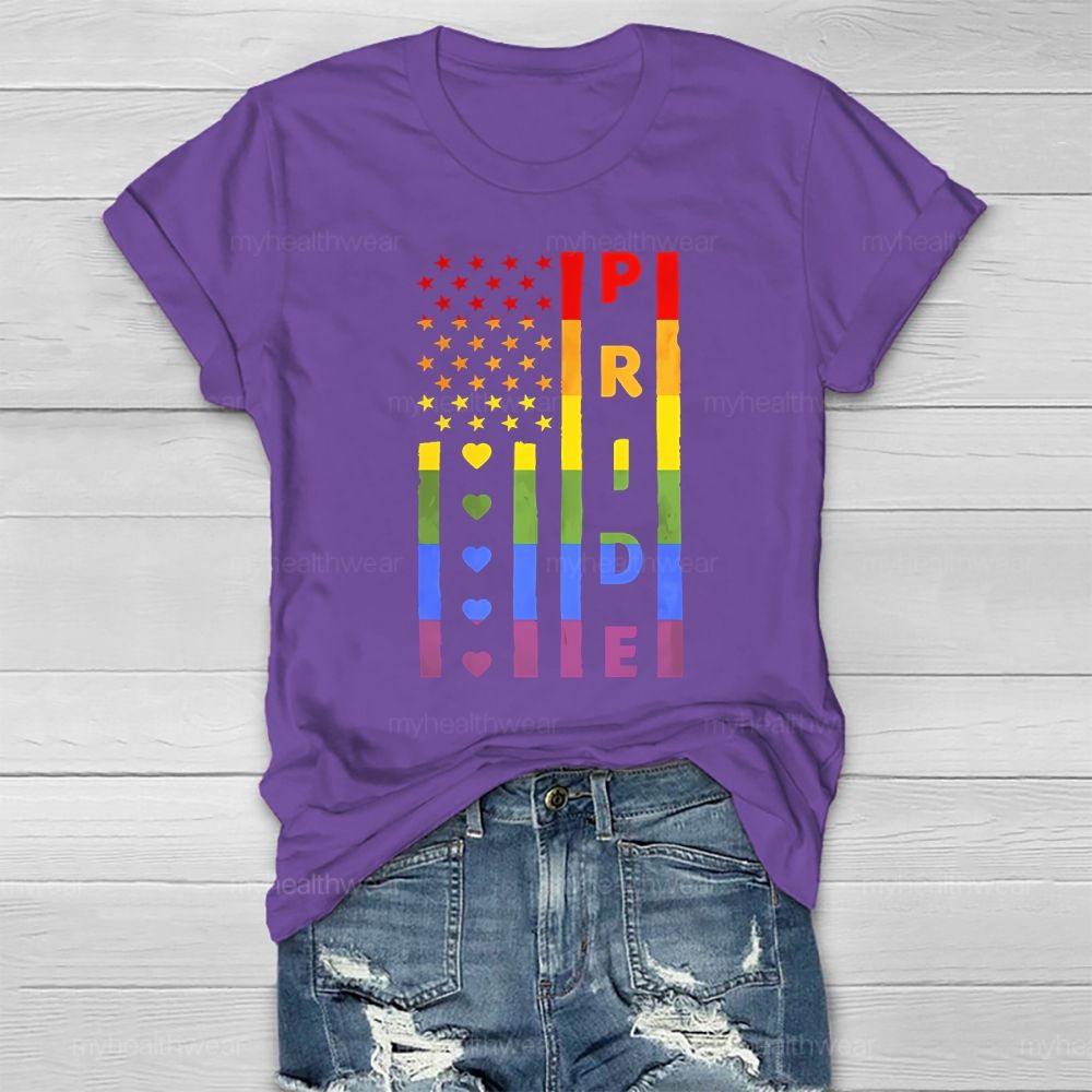 Pride Month Flag Healthwear T-shirt