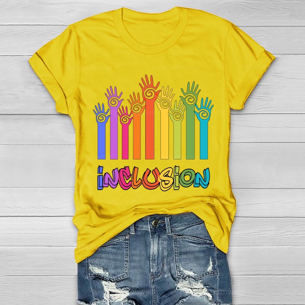 Inclusion Colorful Handprint Healthwear T-shirt