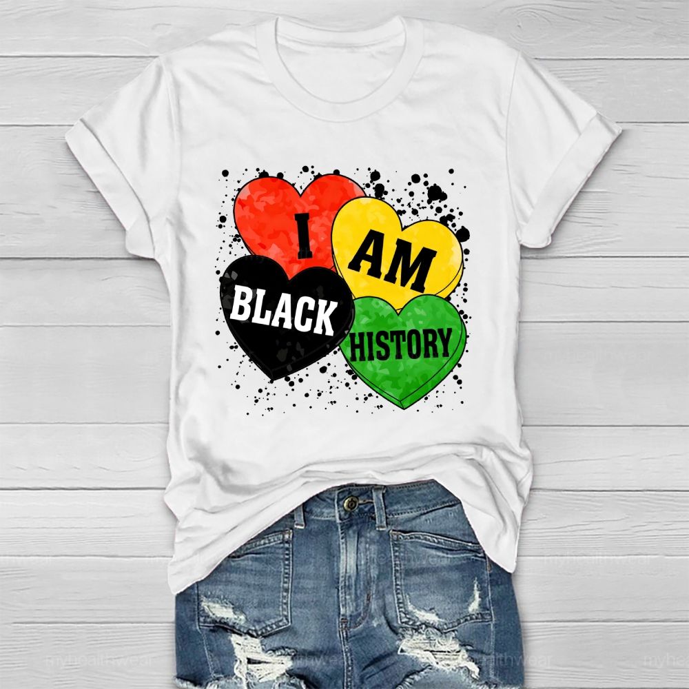 I Am Black History Love Healthwear T-shirt