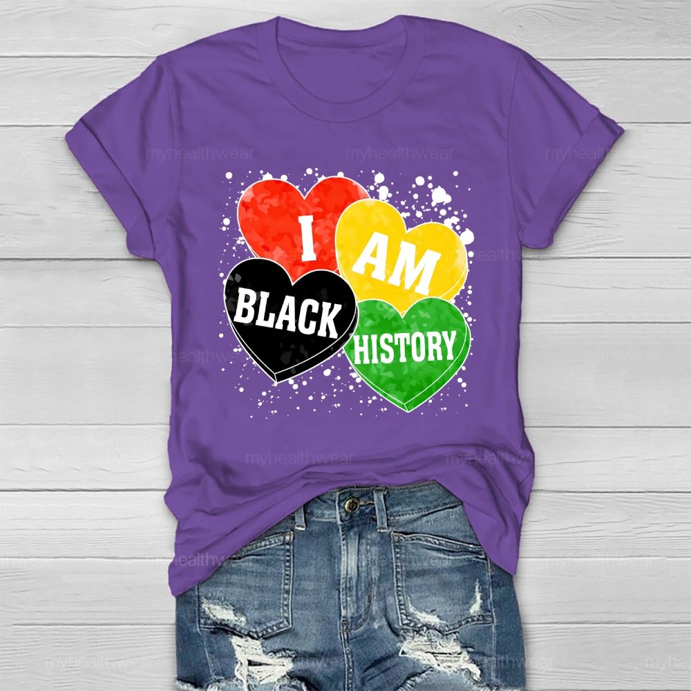 I Am Black History Love Healthwear T-shirt