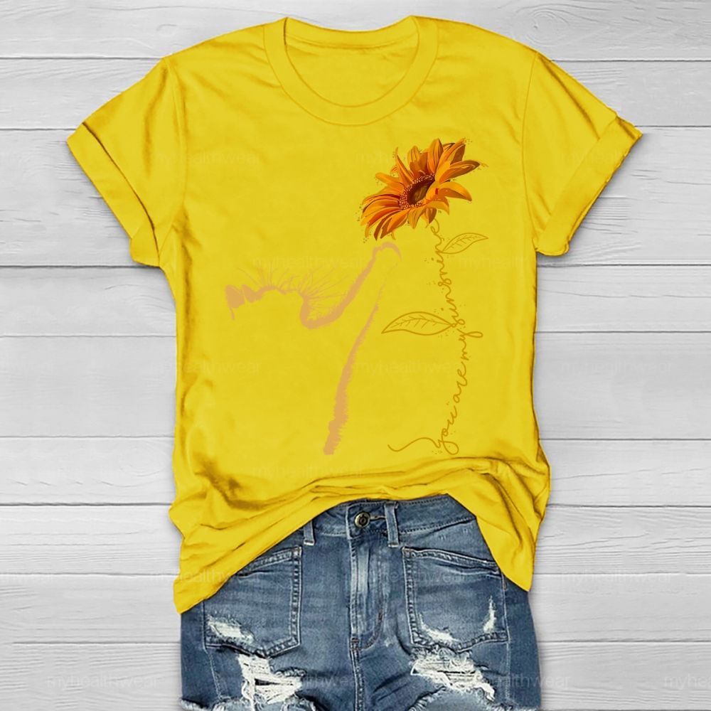 You Are My Sunshine Cat Sunflower Healthwear T-shirt
