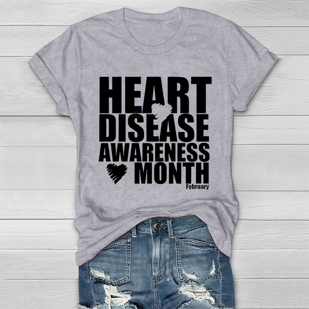 Heart Disease Awareness Month February Healthwear T-shirt