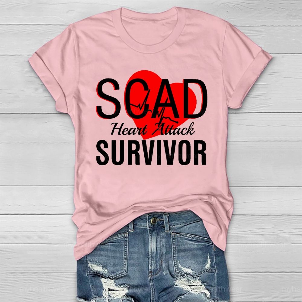 SCAD Heart Attack Survivor Healthwear T-shirt