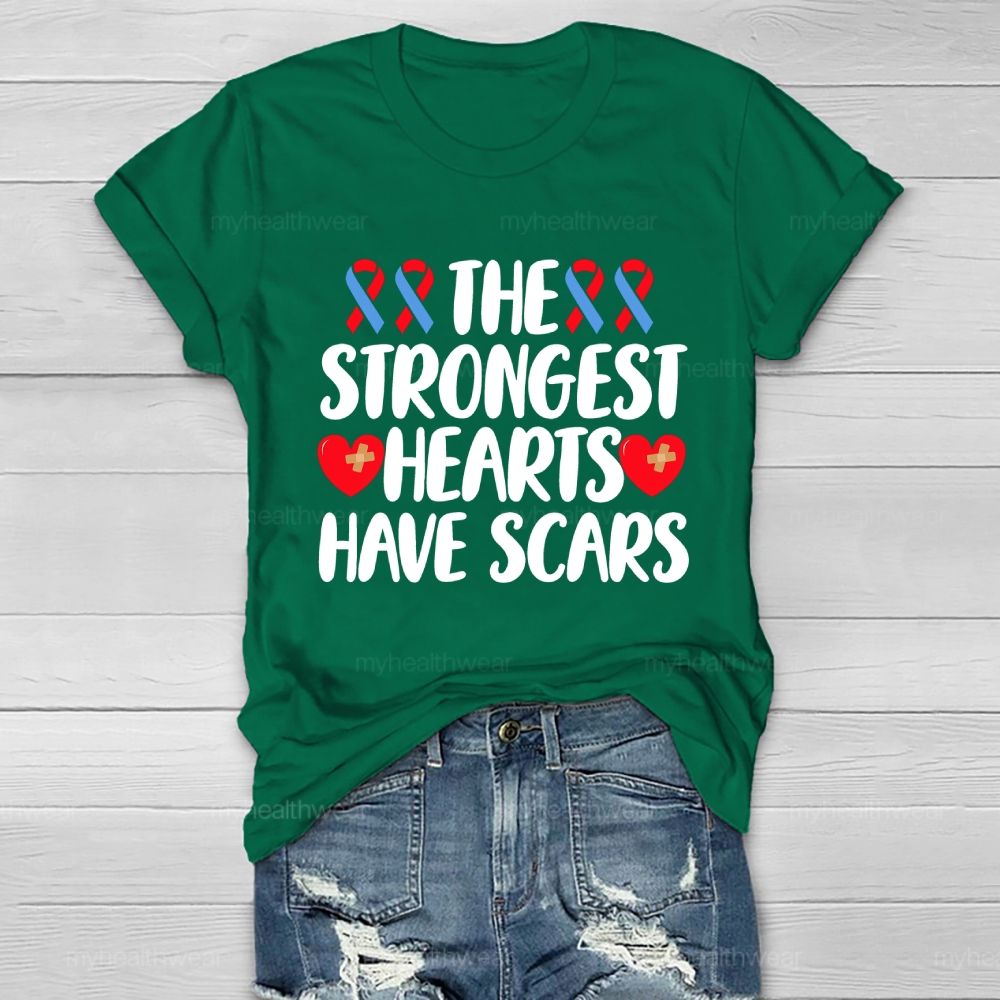 The Strongest Hearts Have Scars Healthwear T-shirt