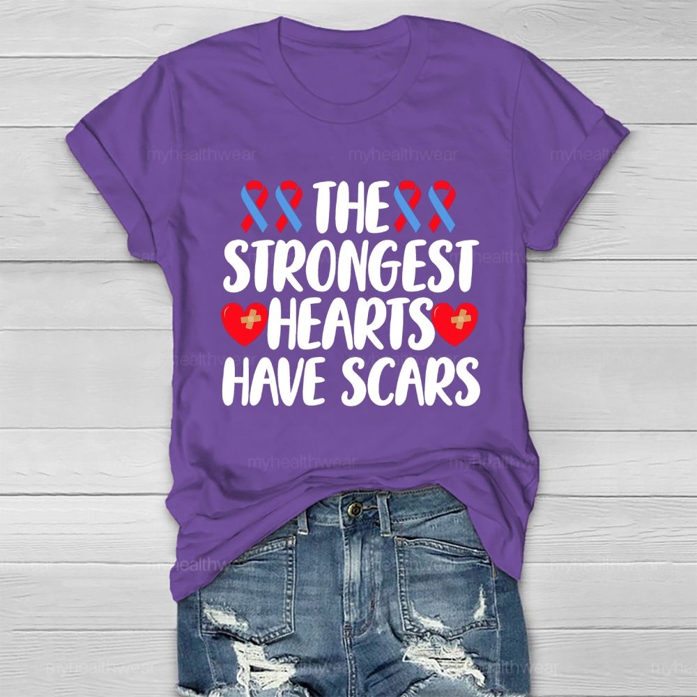 The Strongest Hearts Have Scars Healthwear T-shirt