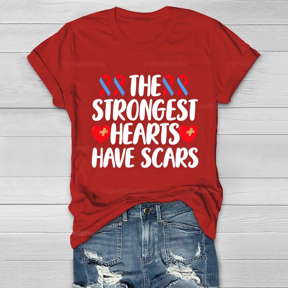 The Strongest Hearts Have Scars Healthwear T-shirt