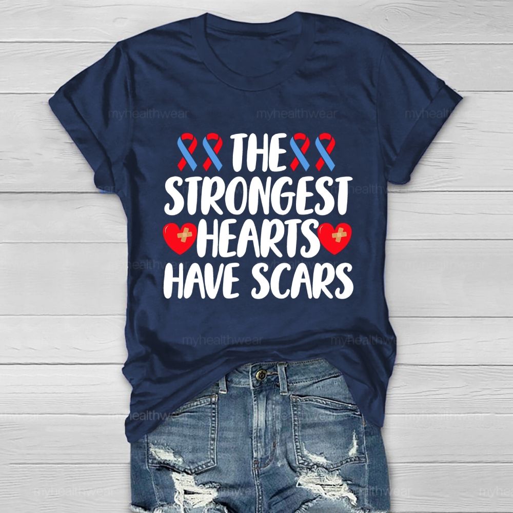 The Strongest Hearts Have Scars Healthwear T-shirt