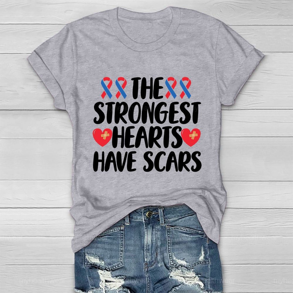 The Strongest Hearts Have Scars Healthwear T-shirt