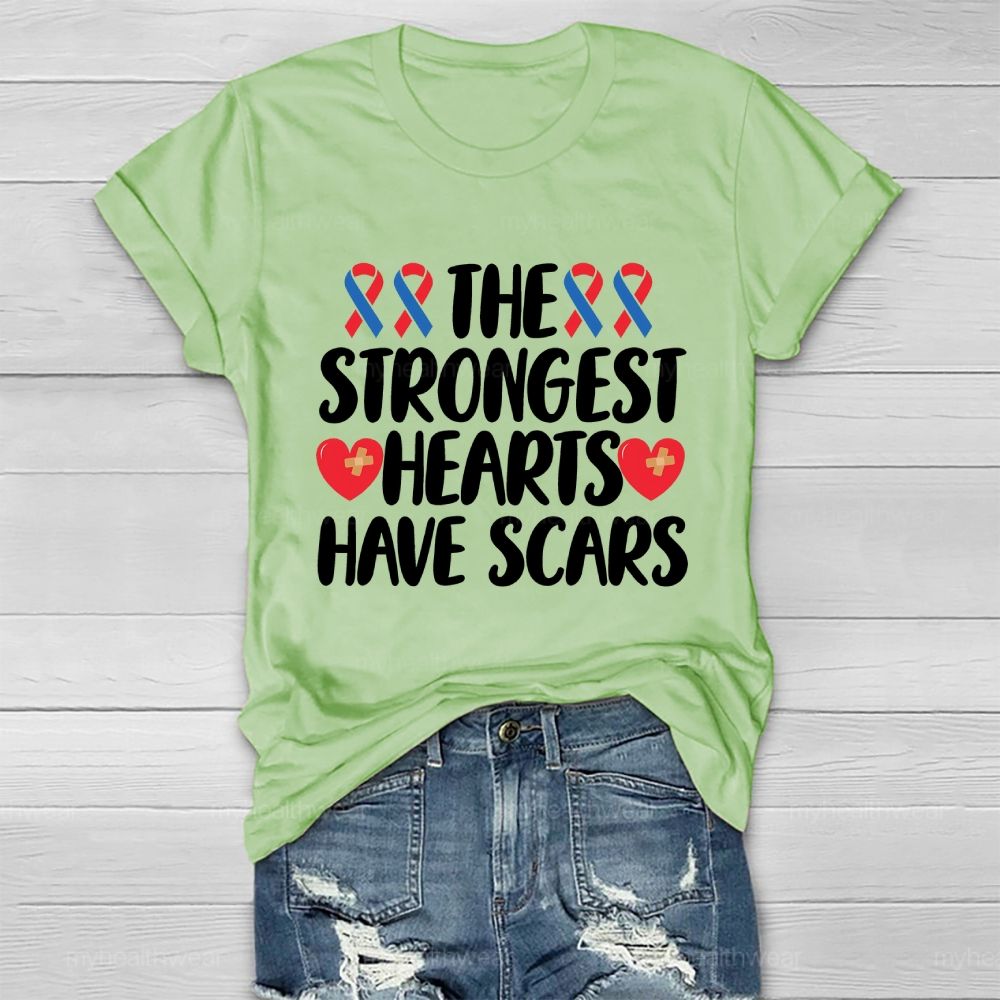 The Strongest Hearts Have Scars Healthwear T-shirt