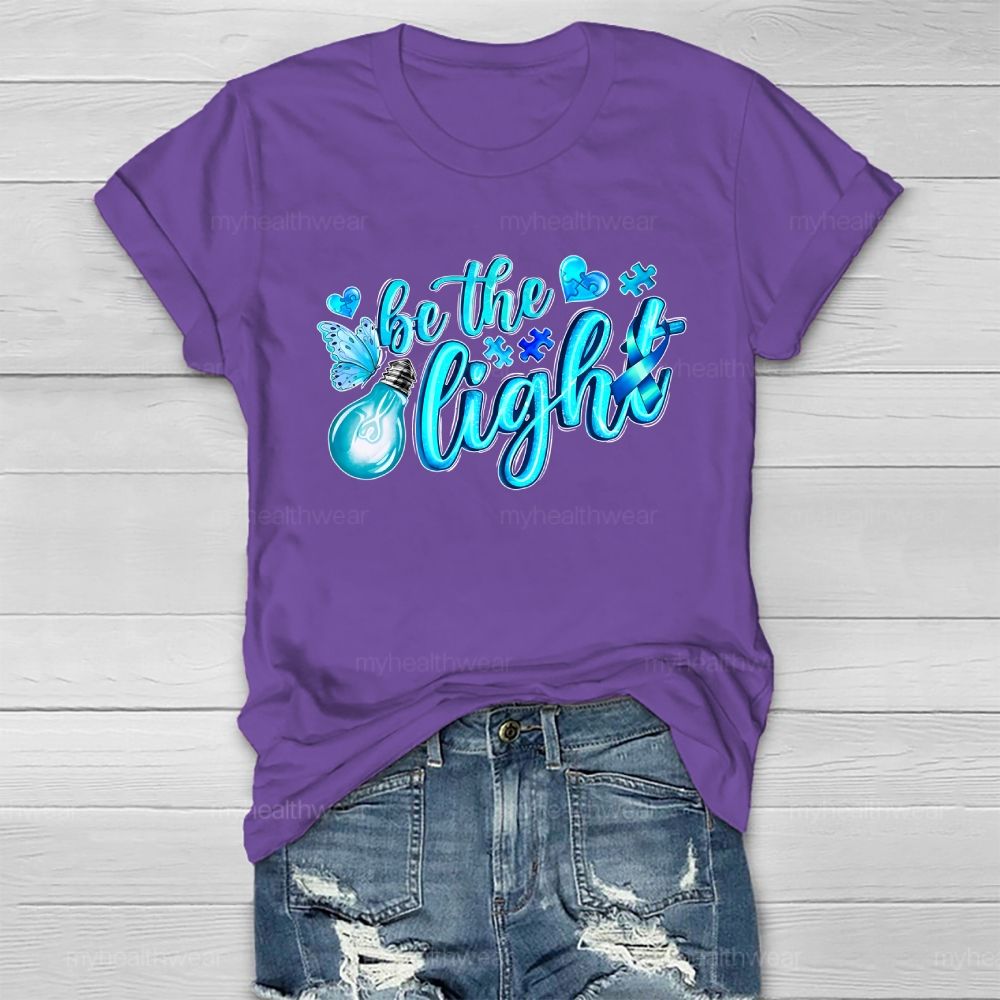 Be The Light Puzzle Butterfly Healthwear T-shirt