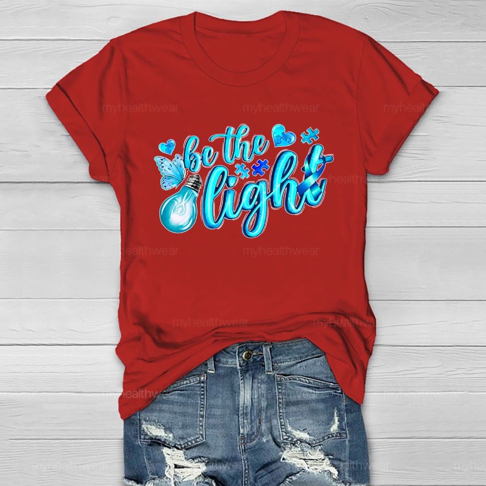 Be The Light Puzzle Butterfly Healthwear T-shirt