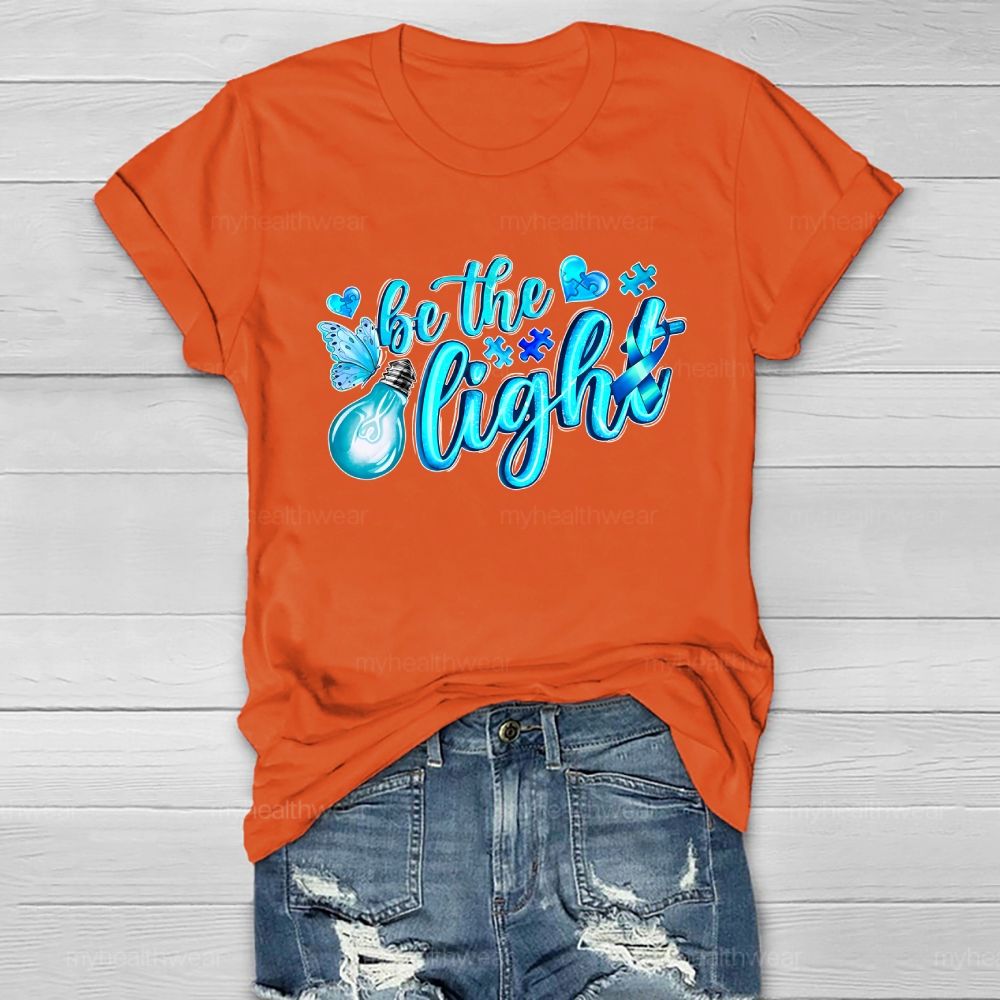Be The Light Puzzle Butterfly Healthwear T-shirt