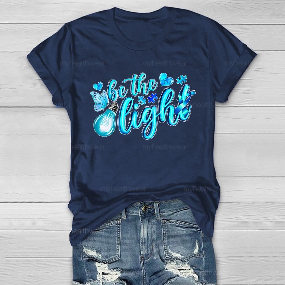 Be The Light Puzzle Butterfly Healthwear T-shirt