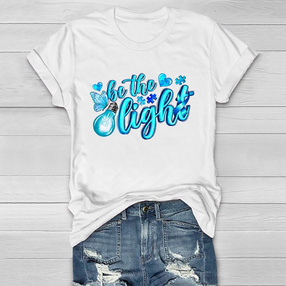 Be The Light Puzzle Butterfly Healthwear T-shirt