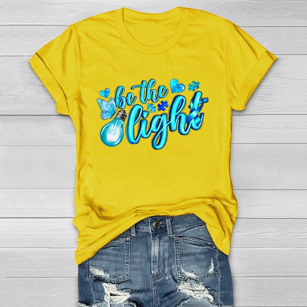 Be The Light Puzzle Butterfly Healthwear T-shirt