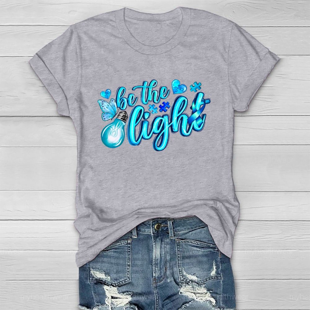 Be The Light Puzzle Butterfly Healthwear T-shirt