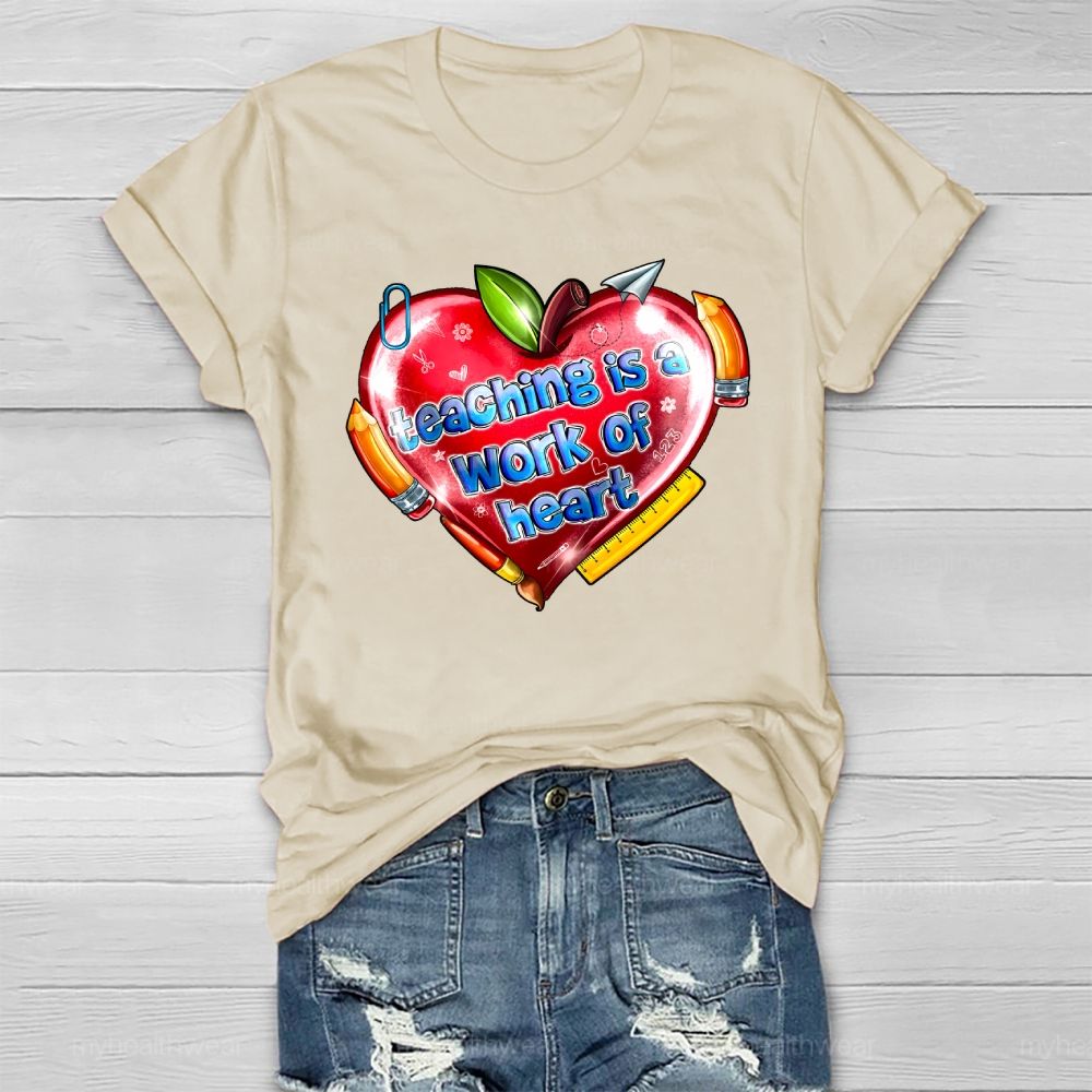 Teaching Is A Work Of Heart Healthwear T-shirt
