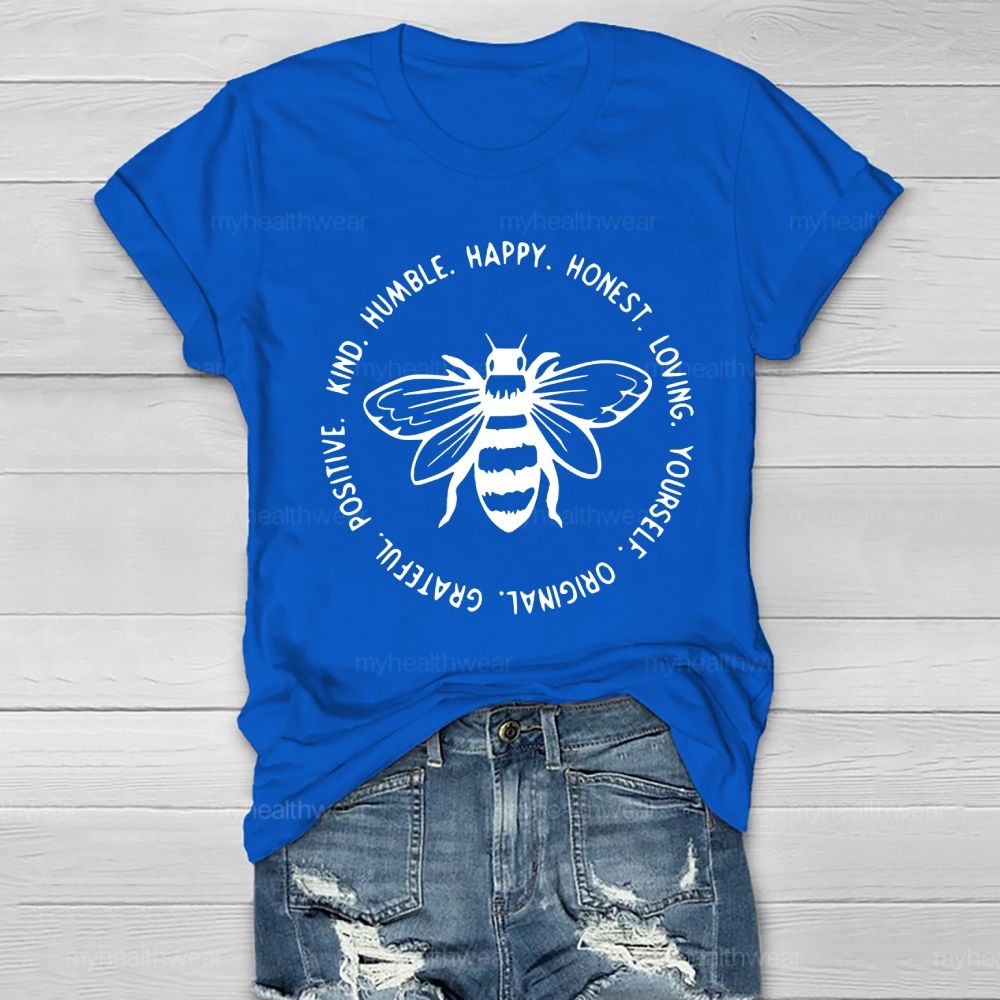 Kind Humble Happy Honest Loving Healthwear T-shirt