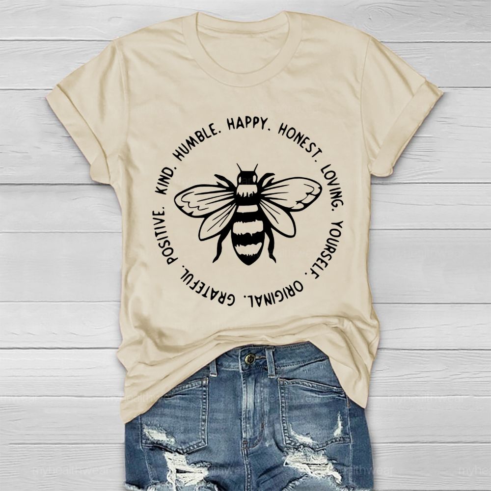 Kind Humble Happy Honest Loving Healthwear T-shirt