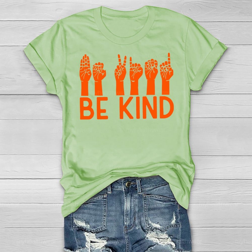 Be Kind Sign Language Healthwear T-shirt