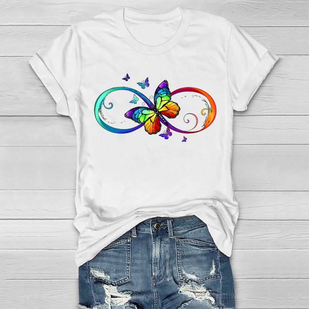 Infinity Symbol Butterfly Healthwear T-shirt