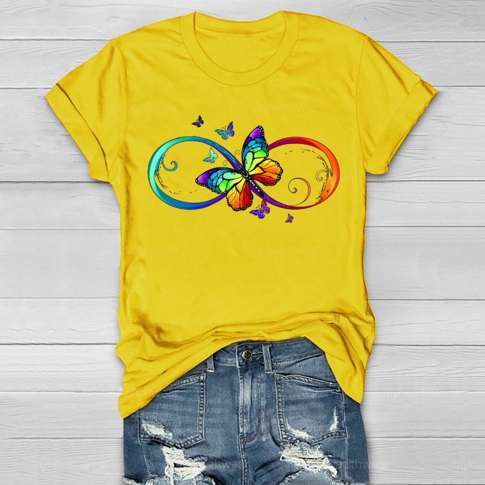 Infinity Symbol Butterfly Healthwear T-shirt