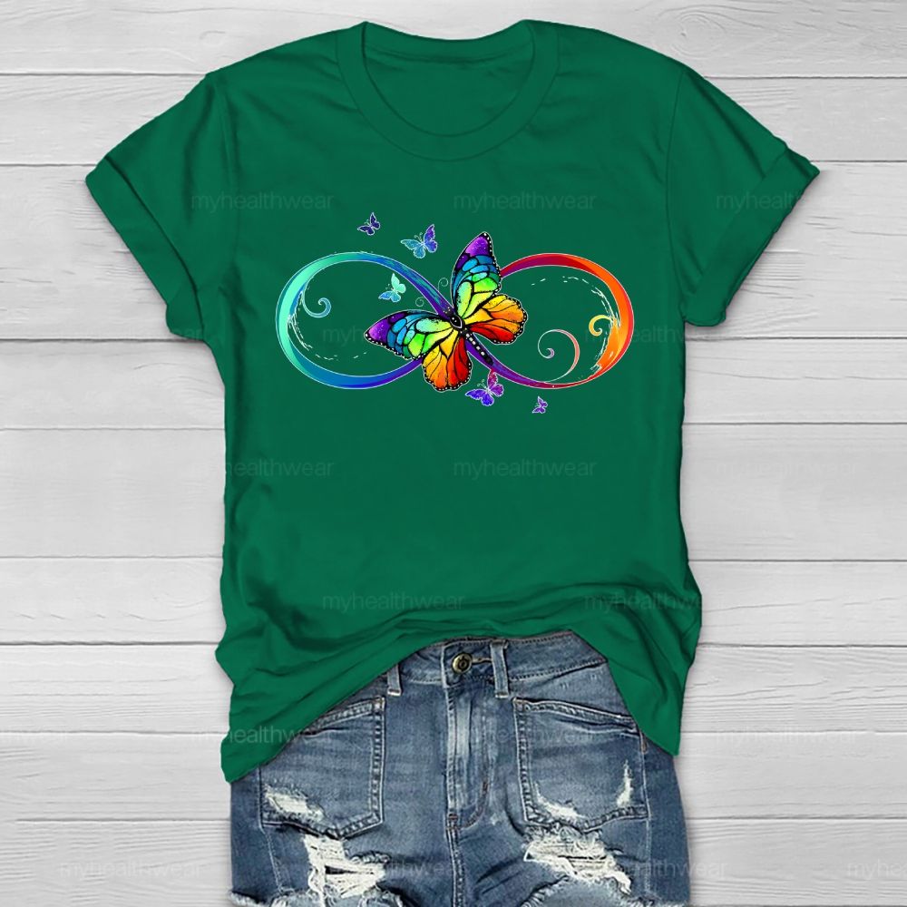 Infinity Symbol Butterfly Healthwear T-shirt