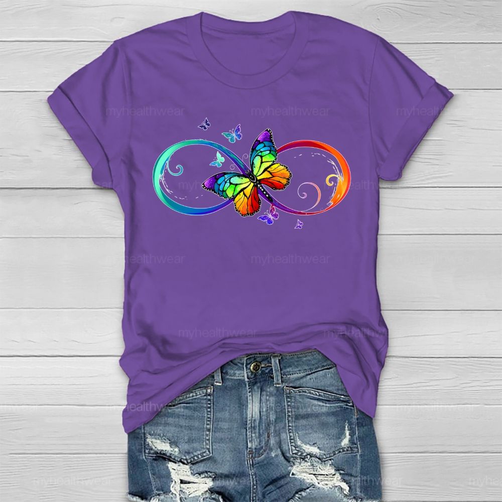 Infinity Symbol Butterfly Healthwear T-shirt