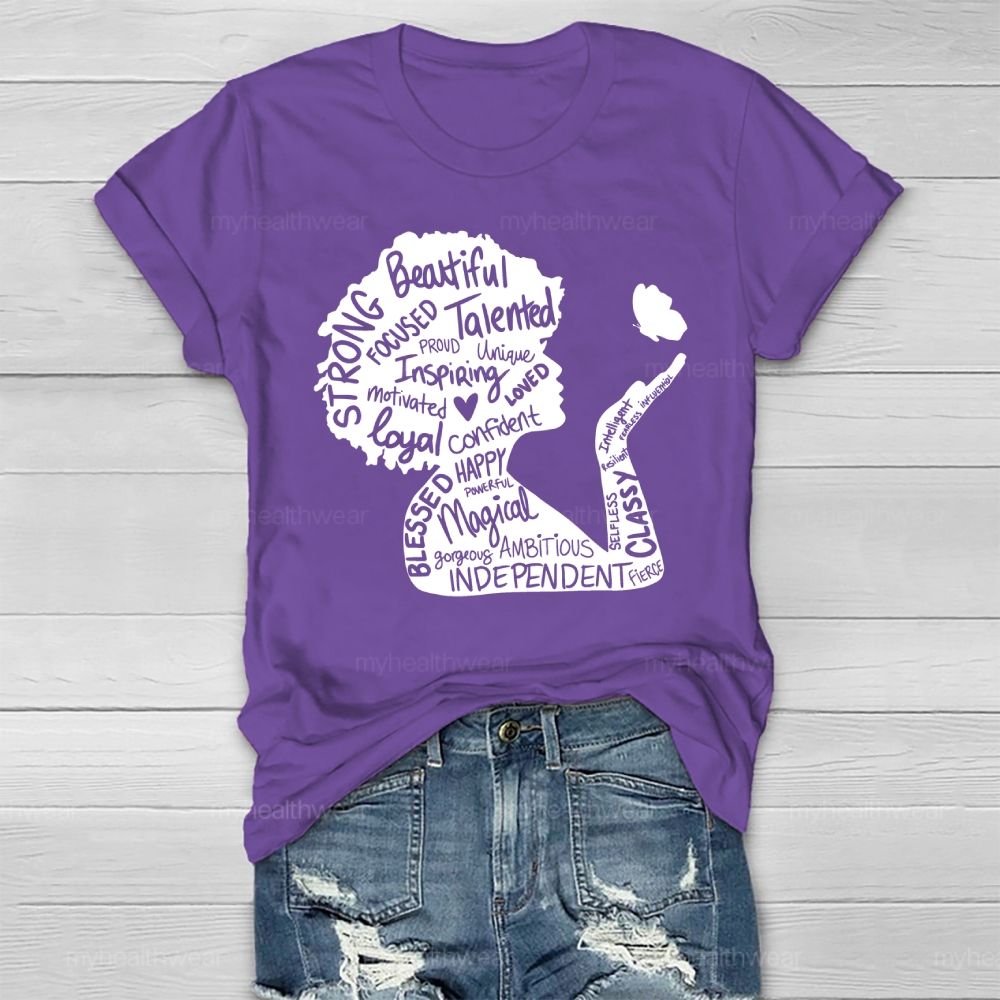 Woman   Beautiful  Strong Healthwear T-shirt