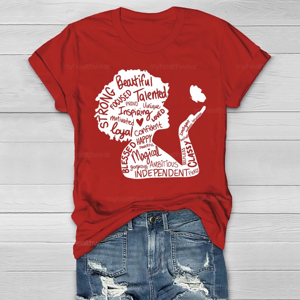 Woman   Beautiful  Strong Healthwear T-shirt