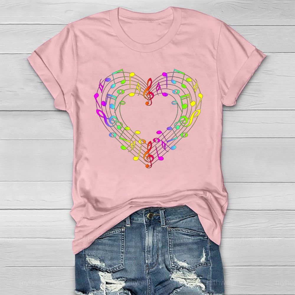 Musical Note Heart Healthwear T-shirt