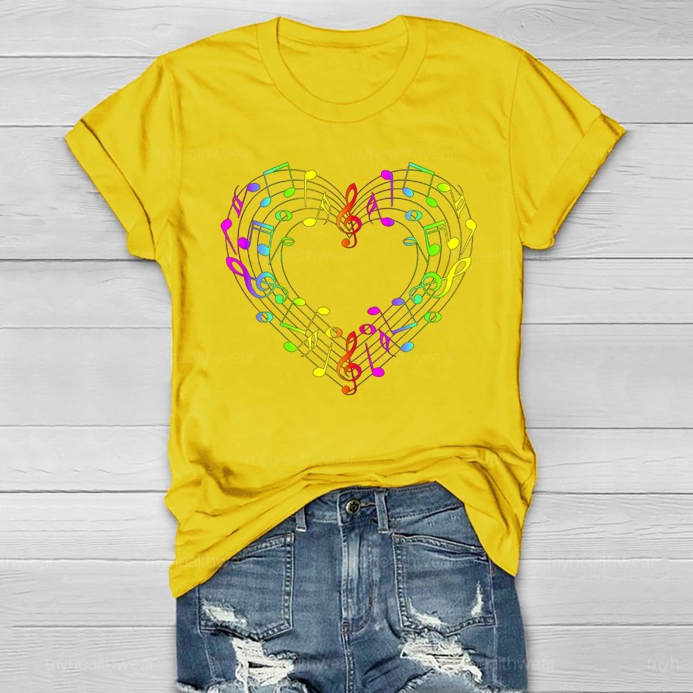 Musical Note Heart Healthwear T-shirt