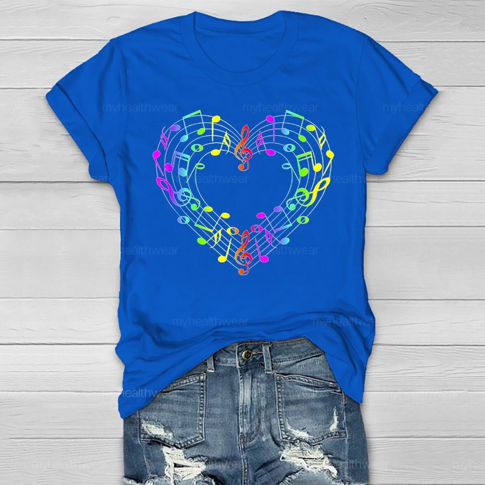 Musical Note Heart Healthwear T-shirt