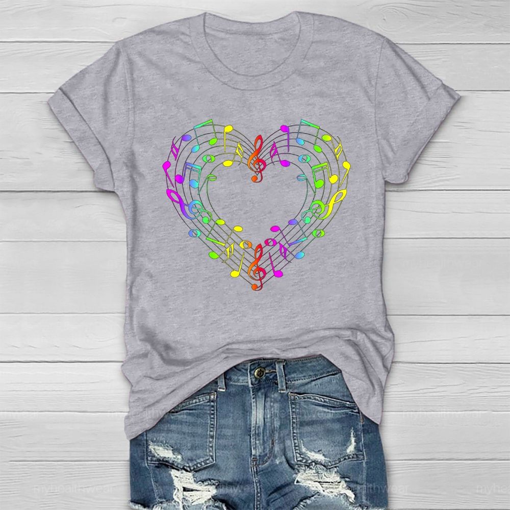 Musical Note Heart Healthwear T-shirt