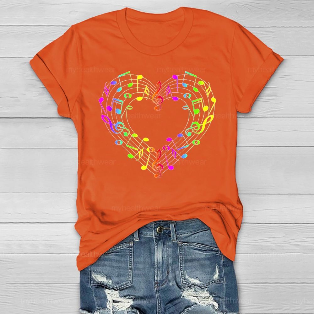 Musical Note Heart Healthwear T-shirt