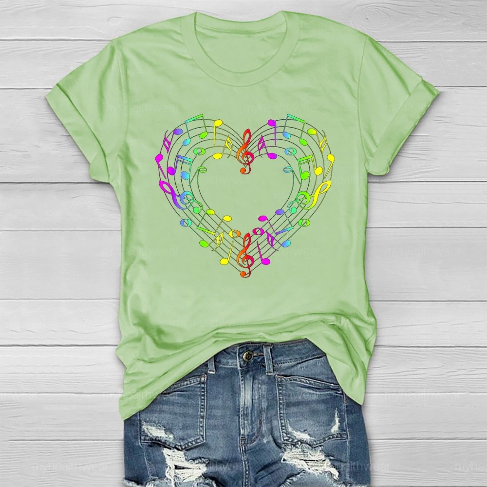 Musical Note Heart Healthwear T-shirt