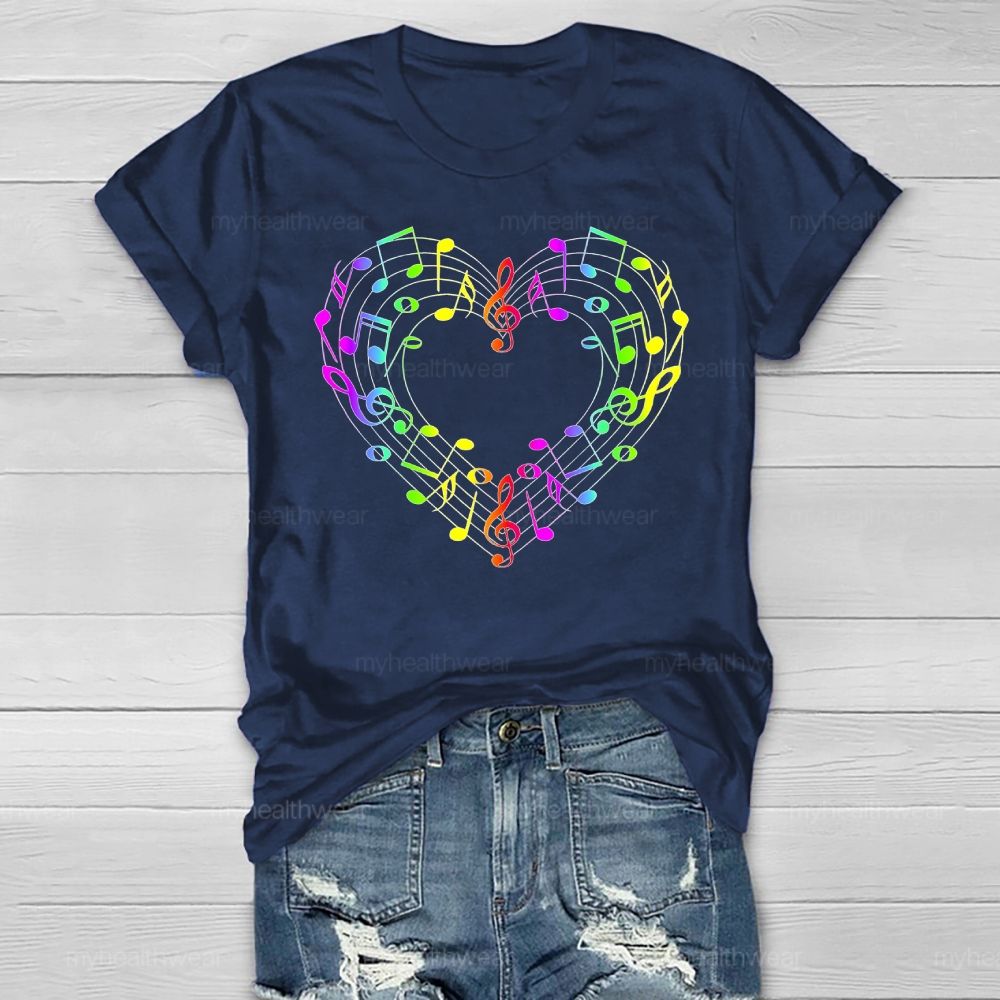 Musical Note Heart Healthwear T-shirt