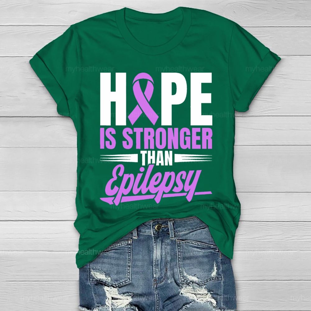 Hope Stronger than Epilepsy  Healthwear T-shirt