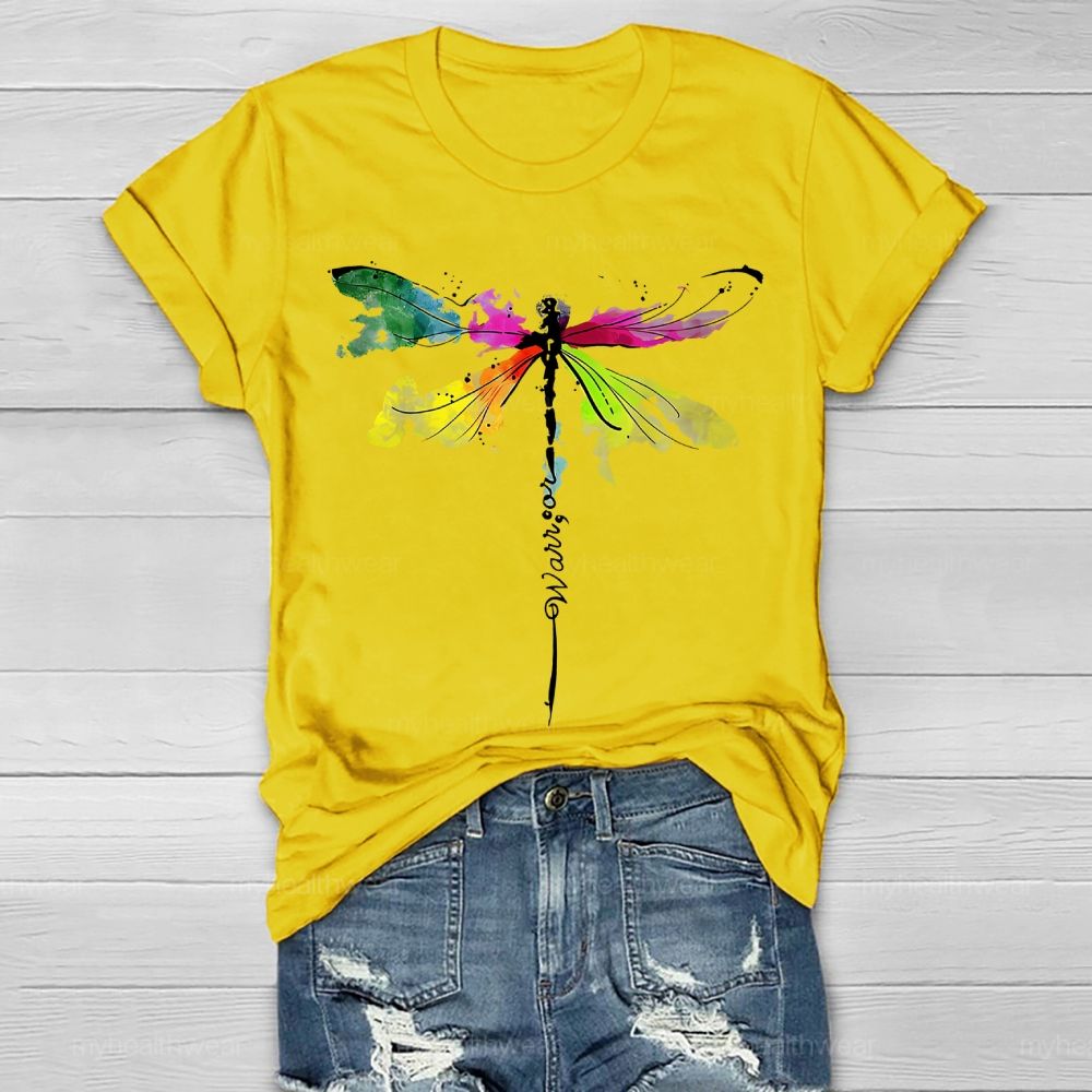 Warrior Colorful Dragonfly Healthwear T-shirt