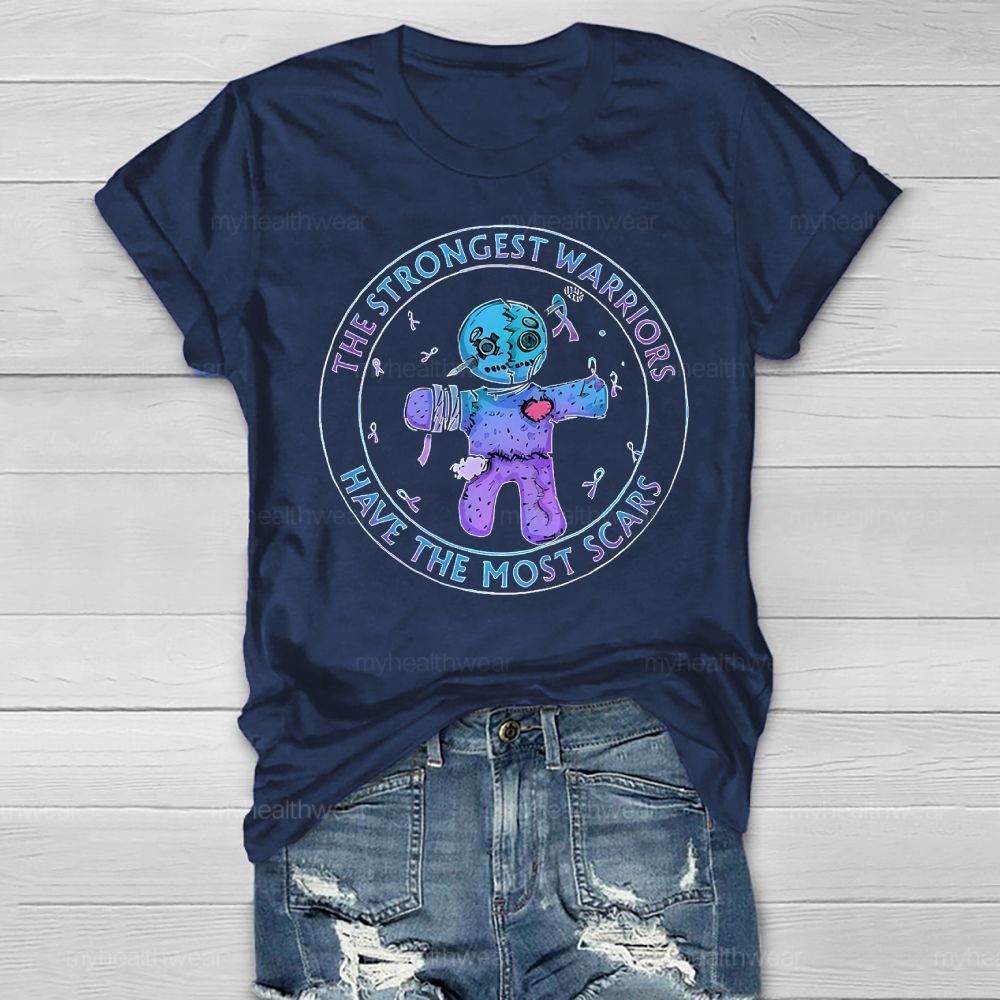 The Strongest Warriors Have The Most Scars Healthwear T-shirt