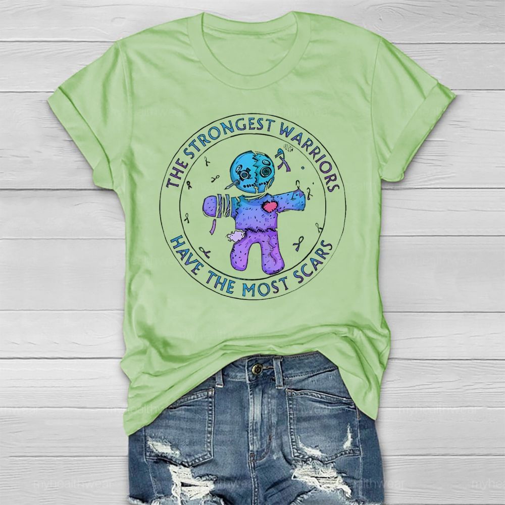 The Strongest Warriors Have The Most Scars Healthwear T-shirt